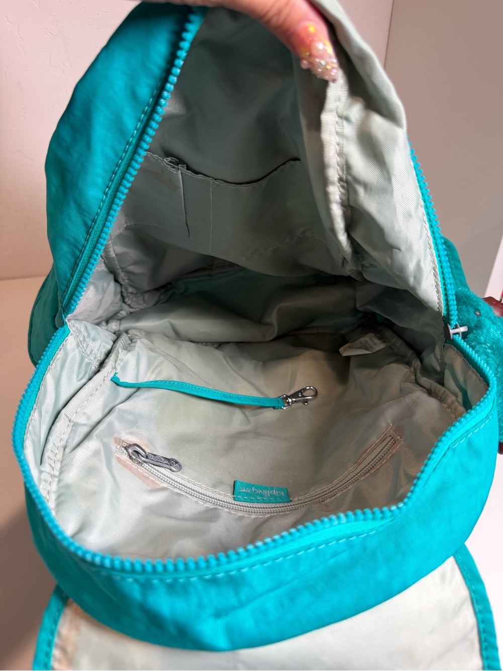 Kipling Ravier Backpack in Breezy Turquoise - Picture 9 of 12